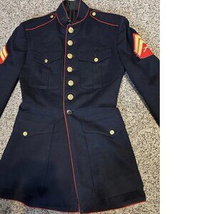 USMC MARINES  Dress Blues Wool Jacket SGT Size 28